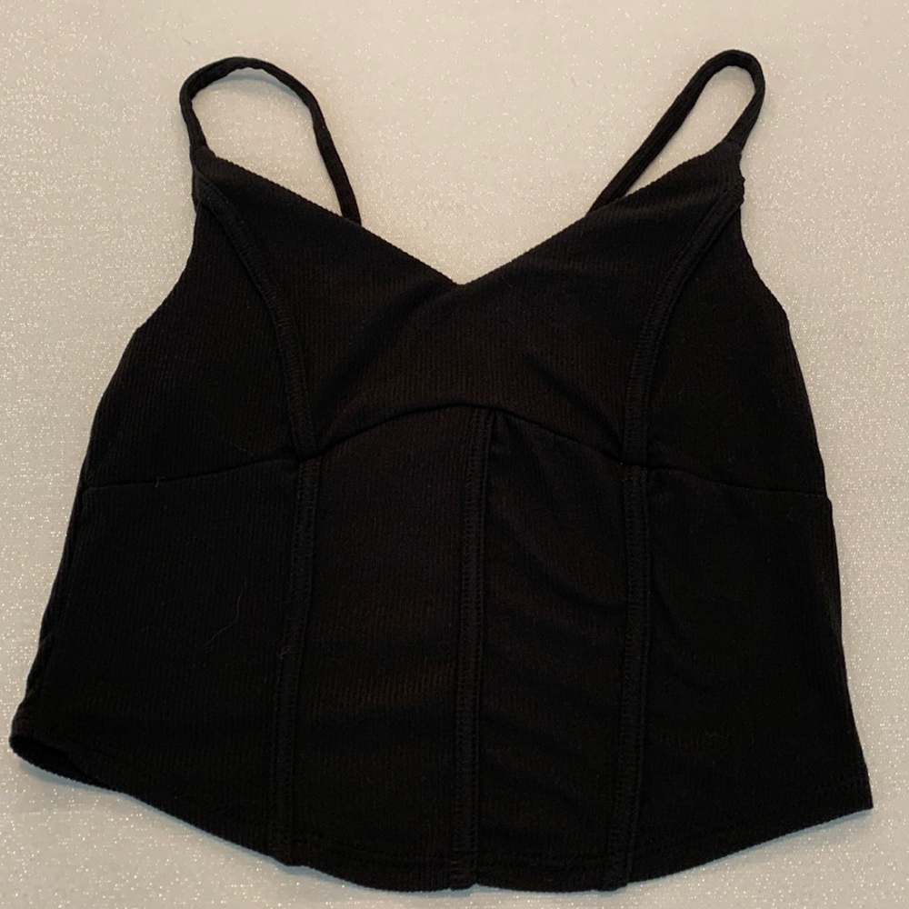 Just Polly New York Black Crop Top Size M